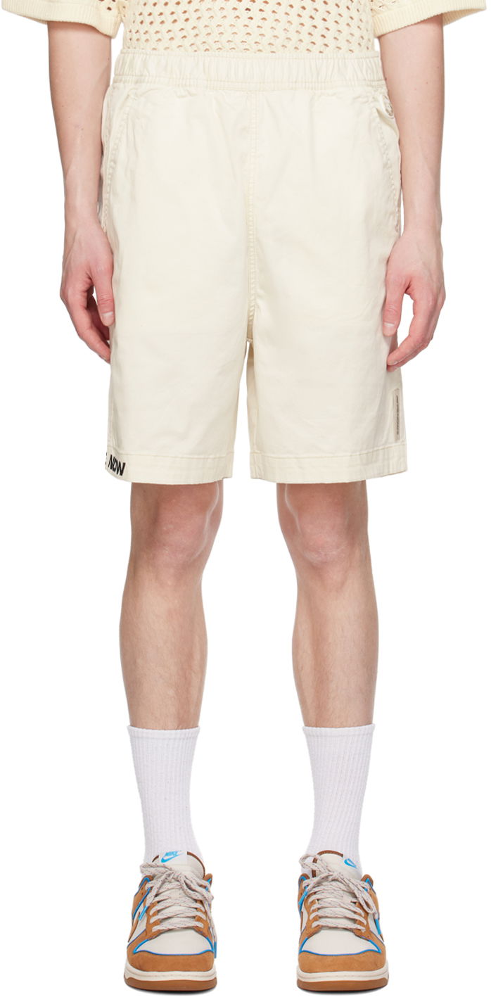 Къси панталони AAPE by A Bathing Ape AAPE by A Bathing Ape Embroidered Shorts Бежово | AAPSPMA668XXMIVX, 0