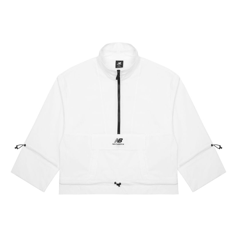 Ветровка New Balance Logo Woven Half-Zip Jacket Бяло | AWJ13321-IV