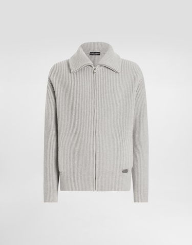 Пуловер Dolce & Gabbana Dolce & Gabbana Wool Zip Cardigan with Tag Сиво | GXV82TJCVWKN0495, 0