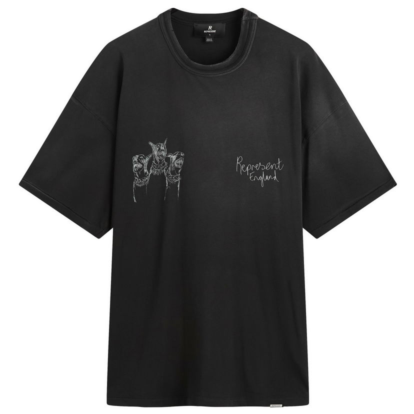 Тениска Represent Clo Hand Drawn Thoroughbred Dogs T-Shirt Черно | MLM100383-03