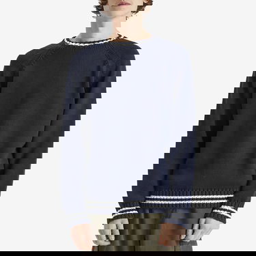 Пуловер Pop Trading Company Knitted Logo Crew Sweater Тъмно синьо | POPSS25-06-002, 2