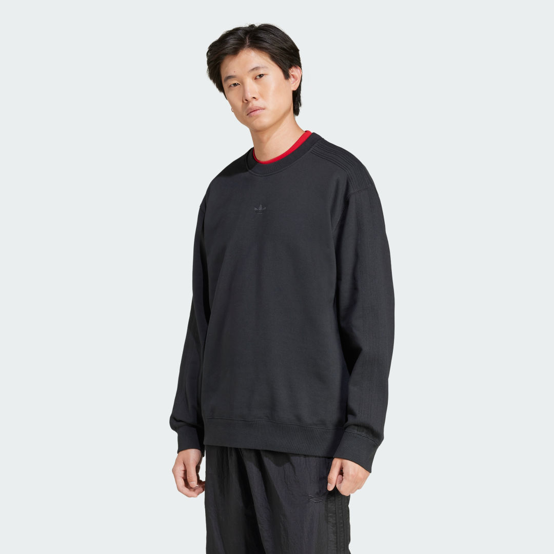 Суитчър adidas Performance Black Crewneck Sweatshirt Черно | JC9574, 0