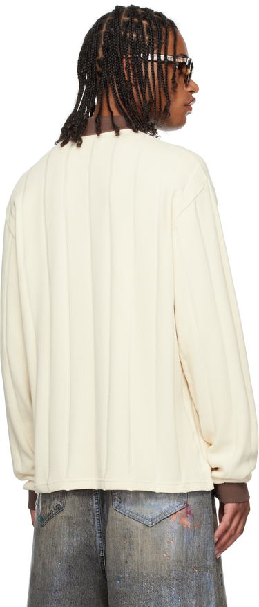 Поло тениска Represent Clo Represent Retro Football Long Sleeve Polo Бяло | MLM100277, 2