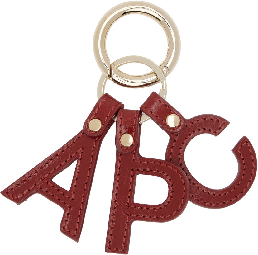 Ключодържатели A.P.C. A.P.C. Lettres 'A.P.C.' Leather Keychain Червено | PXCCK-F63656