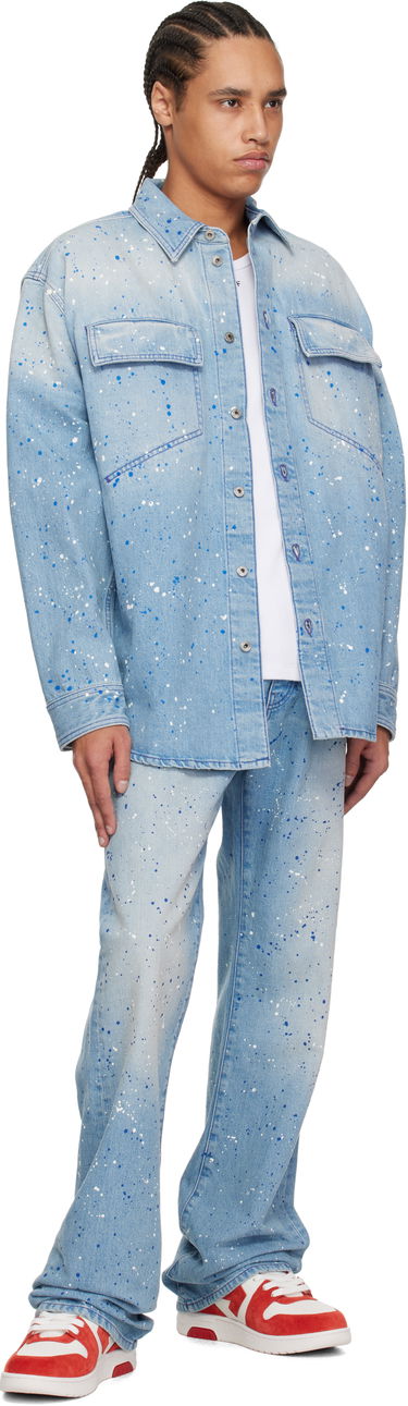 Дънки Off-White Off-White Paint Splatter Jeans Синьо | OMYA18JS25DEN0024684, 3