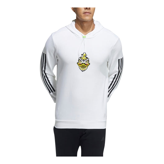 Суитчър adidas Originals Lion Liu Training Pullover Hoodie Бяло | H43798