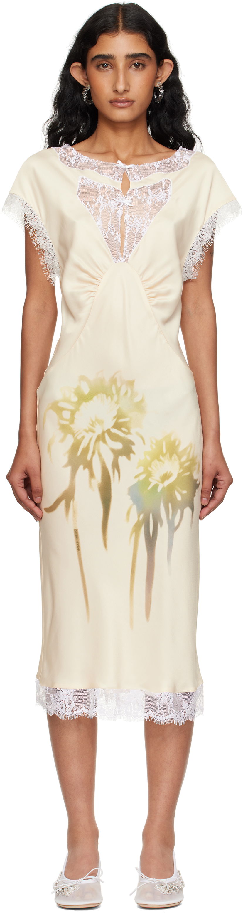 Pокля Collina Strada Collina Strada Waterlily Midi Dress Бежово | XX4045
