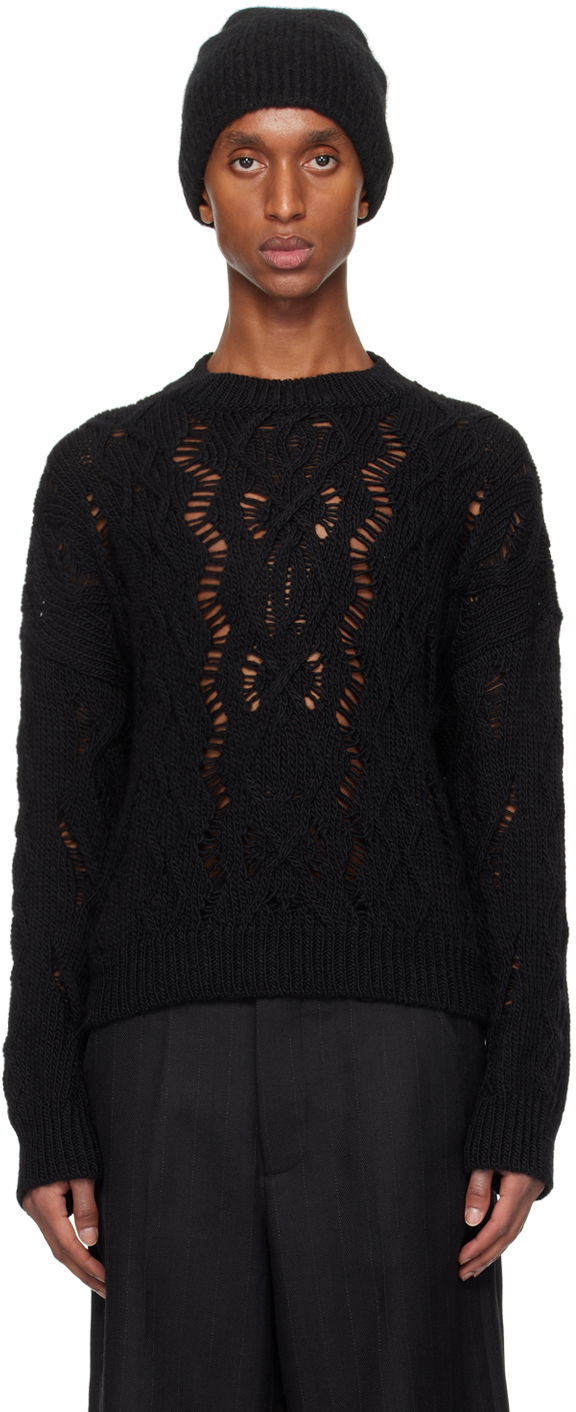 Пуловер OUR LEGACY Cable Sonar Sweater Черно | M4243CB, 0