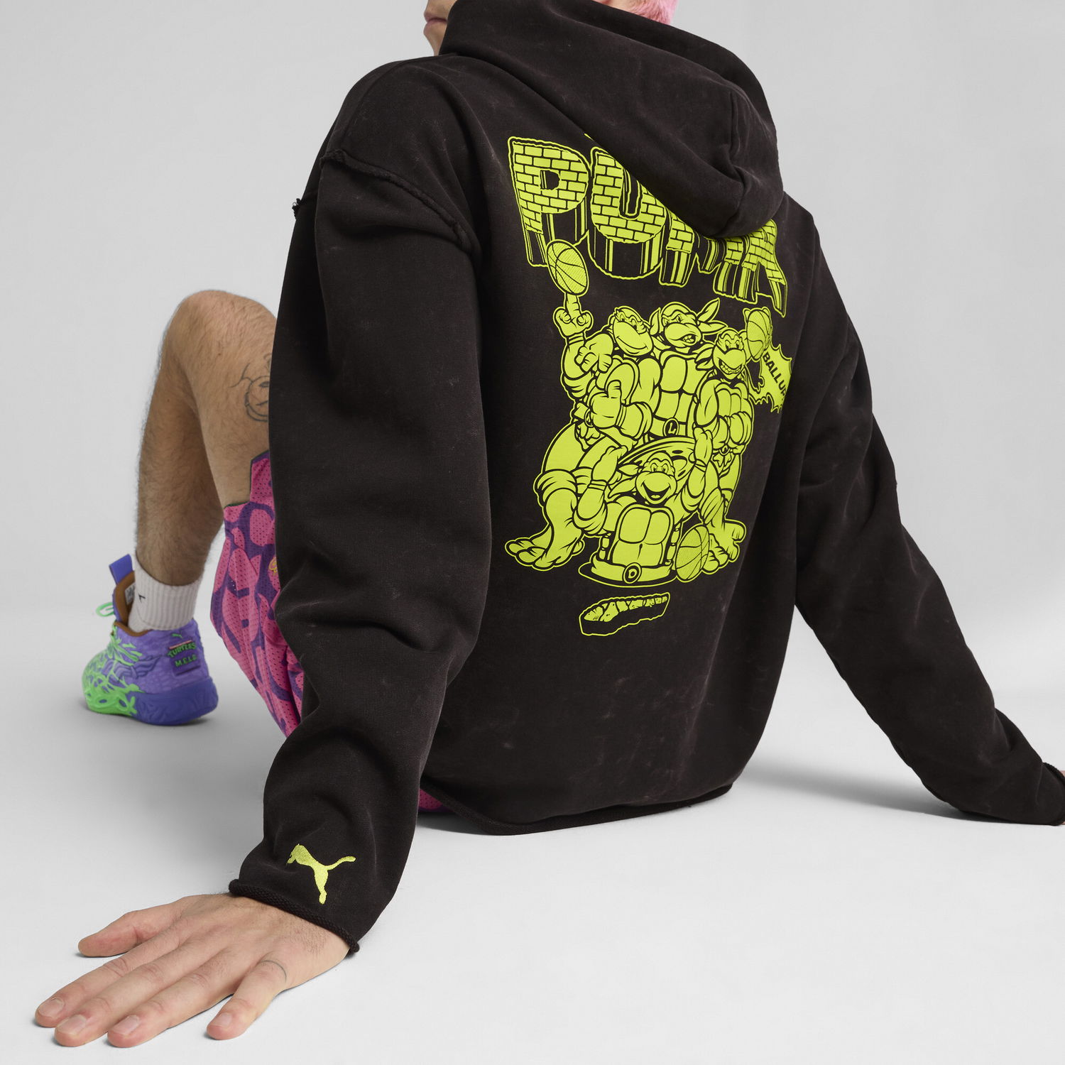 Суитчър Puma PUMA x TMNT Basketball Hoodie Черно | 630927_01, 1