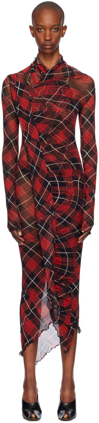 Pокля Jean Paul Gaultier Tartan Midi Dress Червено | 24/31-F-RO230-T568-300001, 0