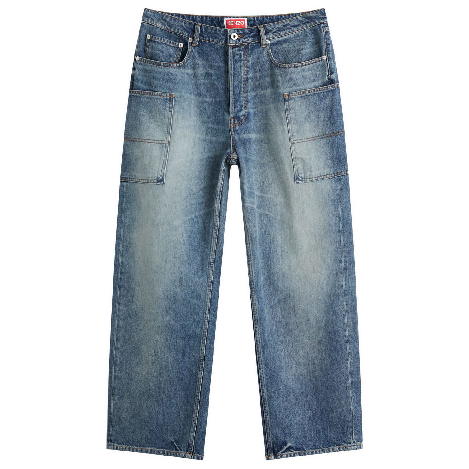 Дънки KENZO Kenzo Cargo Monkey Fit Jeans 28" Синьо | FF55DP4086I7-DS, 0