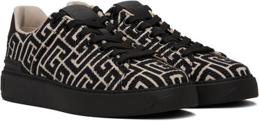 Кецове и обувки Balmain Balmain B-Court Jacquard Monogram Бежово | DM1VI288TJCM, 3