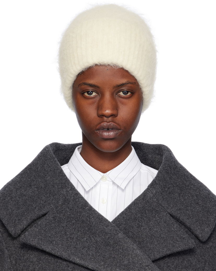 Шапка TOTEME TOTEME Alpaca Knit Beanie Бяло | 231-7004-757