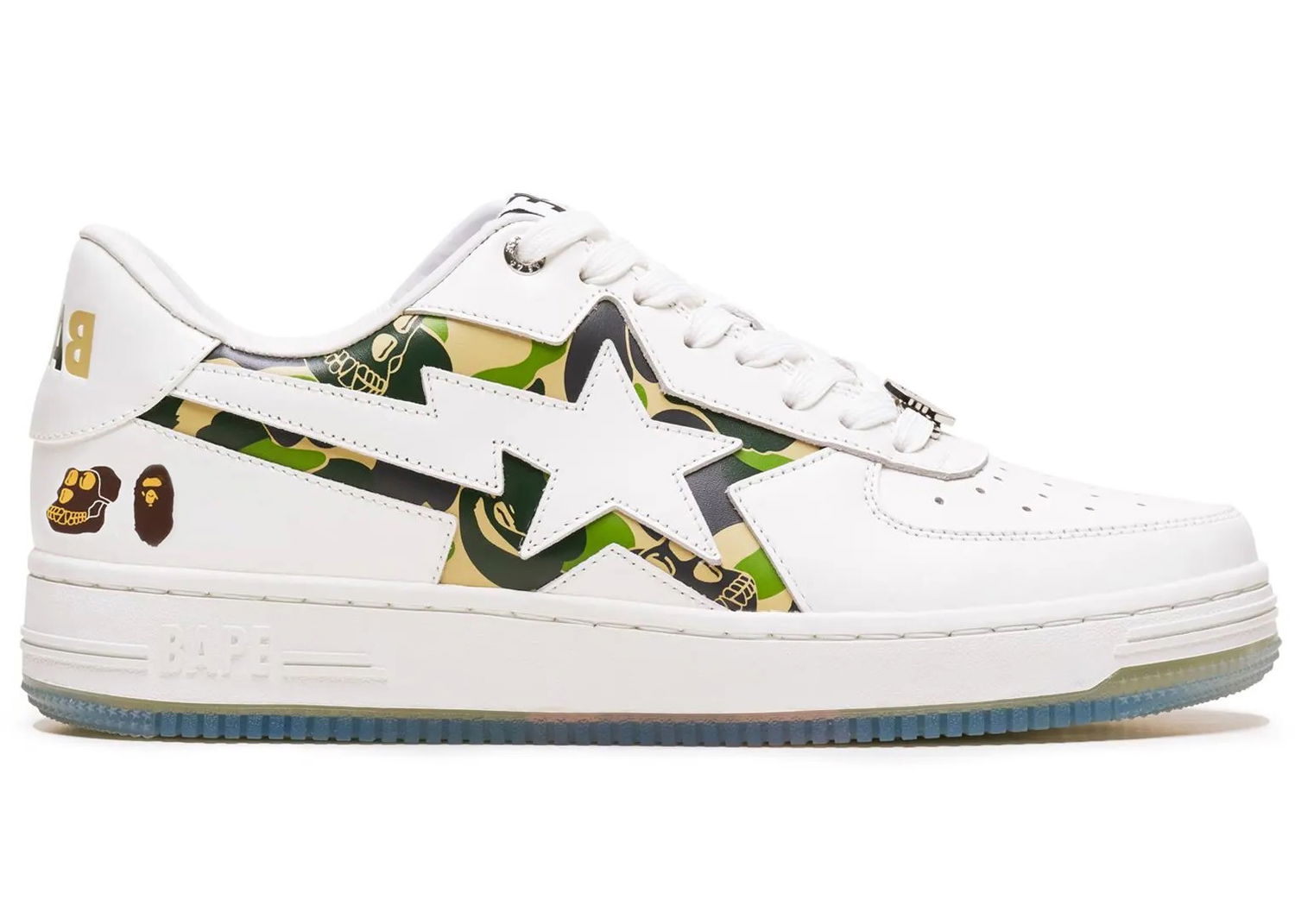 Кецове и обувки BAPE A Bathing Ape Bape Sta 2 Bored Ape Yacht Club Camo Бяло | 1J73191925-GRN/1J73291925-GRN, 0