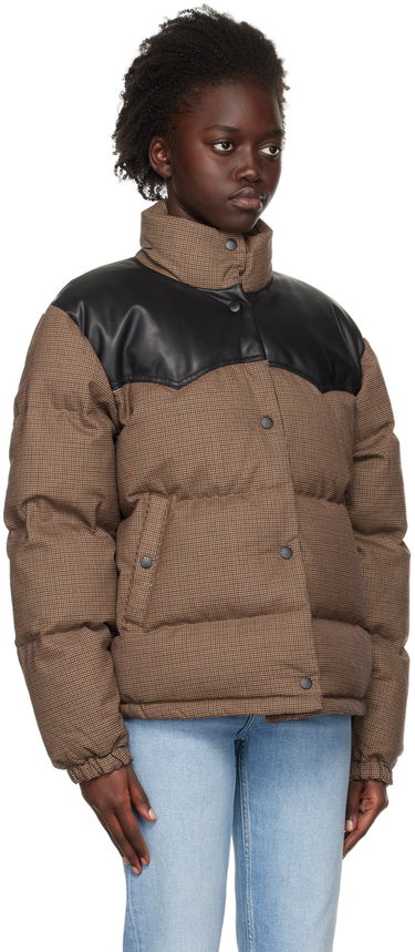 Пухо яке rag & bone Rag & Bone Cal Houndstooth Down Jacket Кафяво | WAW22F2031FA31, 1
