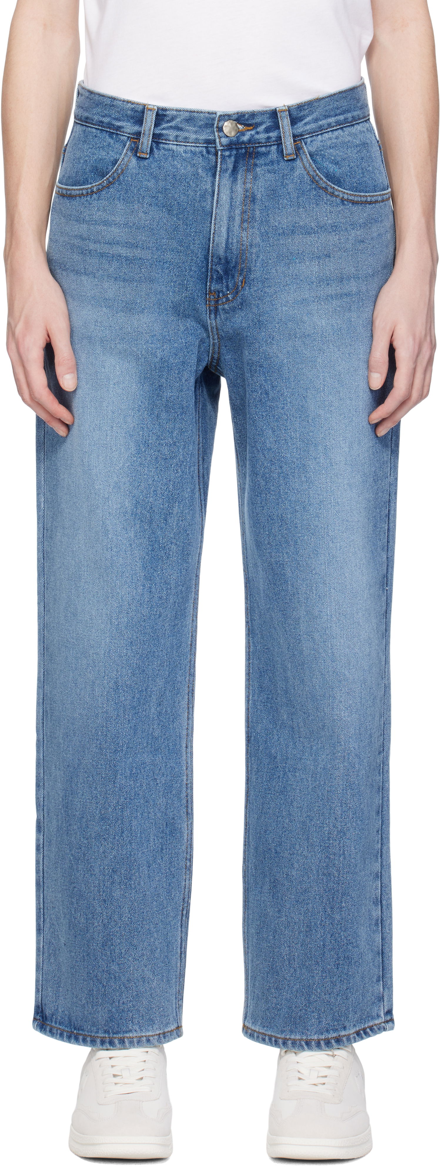 Дънки ADER ERROR ADER error Sig; TRS Tag 01 Jeans Синьо | BO42FYJE0101SB, 0