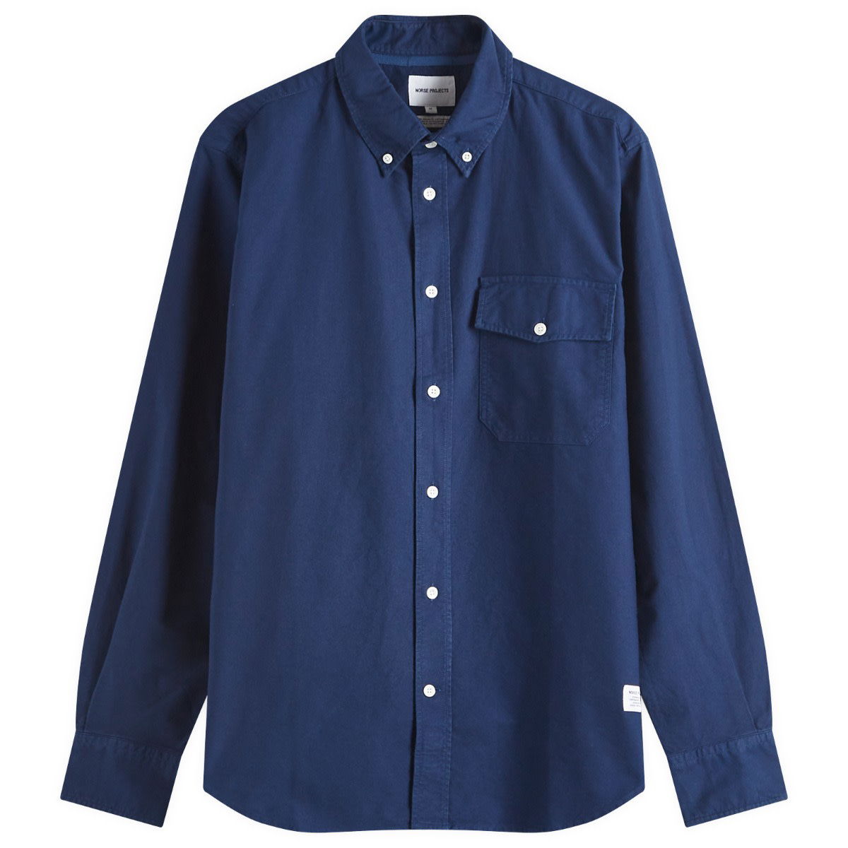Риза NORSE PROJECTS Algot Relaxed Overdyed Oxford Shirt, Size Large Тъмно синьо | N40-0818-7555, 0
