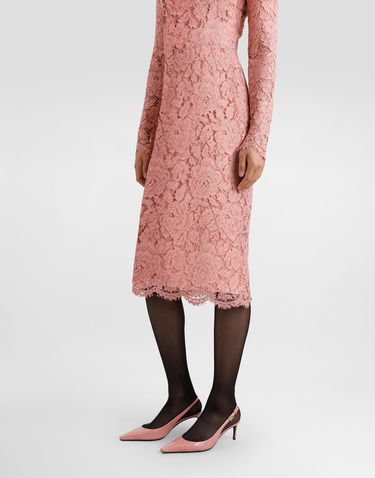 Pокля Dolce & Gabbana Dolce & Gabbana Floral Cordonetto Lace Sheath Dress Розово | F6M0DTHLM7LF0473, 3