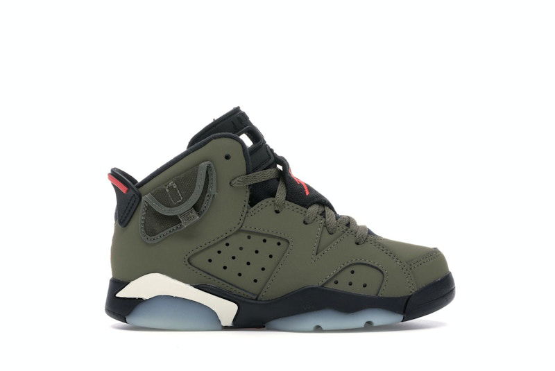 Кецове и обувки Jordan Air Jordan Travis Scott 6 Retro (PS) Зелено | CQ3565-200, 0