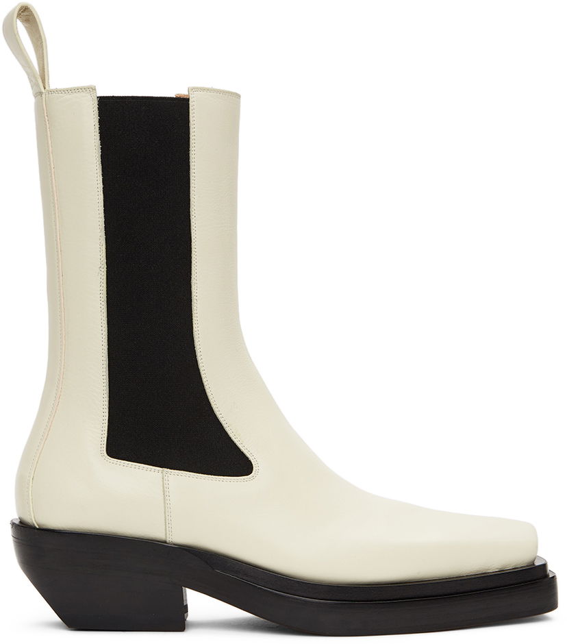 Кецове и обувки Bottega Veneta Bottega Veneta 'The Lean' Chelsea Boots Бяло | 639702 - V00M0