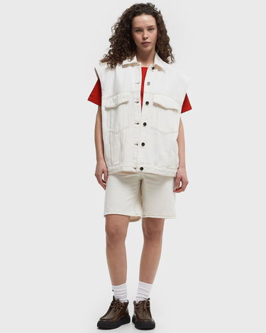 Къси панталони American Vintage Jozstreet Denim Shorts Бяло | JOZ09AE25-OFF-WHITE, 2