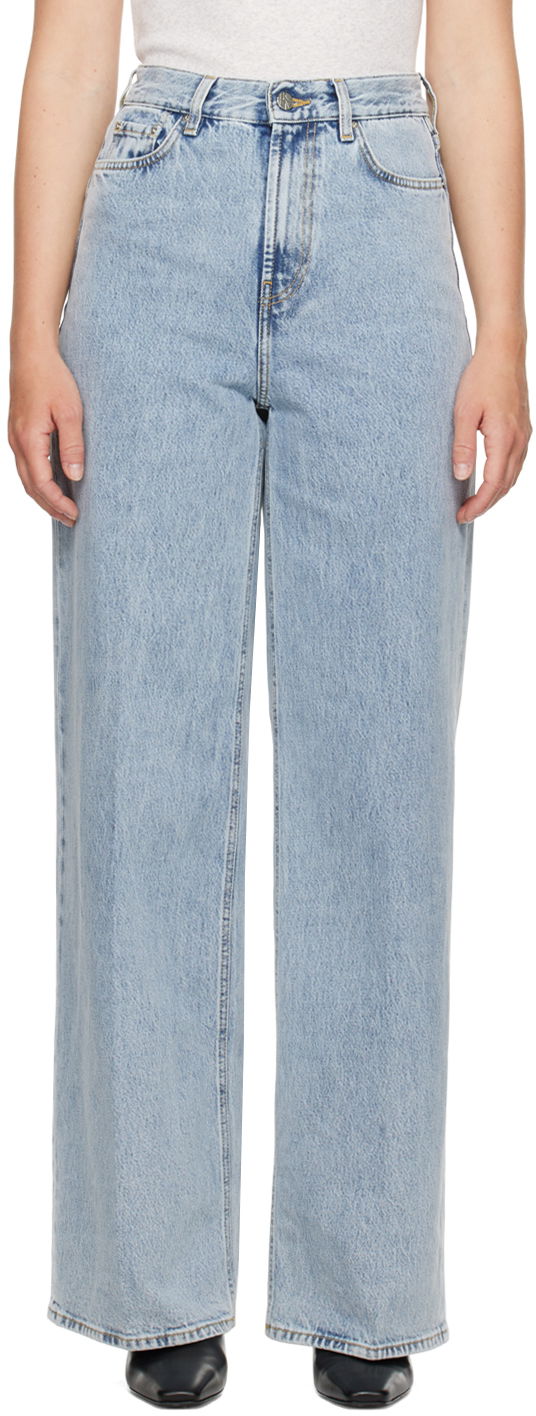 Дънки TOTEME Wide Leg Jeans Синьо | 242-WRB2426-FB0045, 0