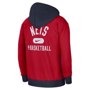 Суитчър Nike Brooklyn Nets Courtside Full-Zip Fleece Hoodie Червено | DB2180-657, 1