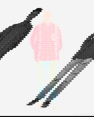 Риза Needles 7 Cuts Flannel Wide Shirt Over Dye Червено | NS305 A002, 3