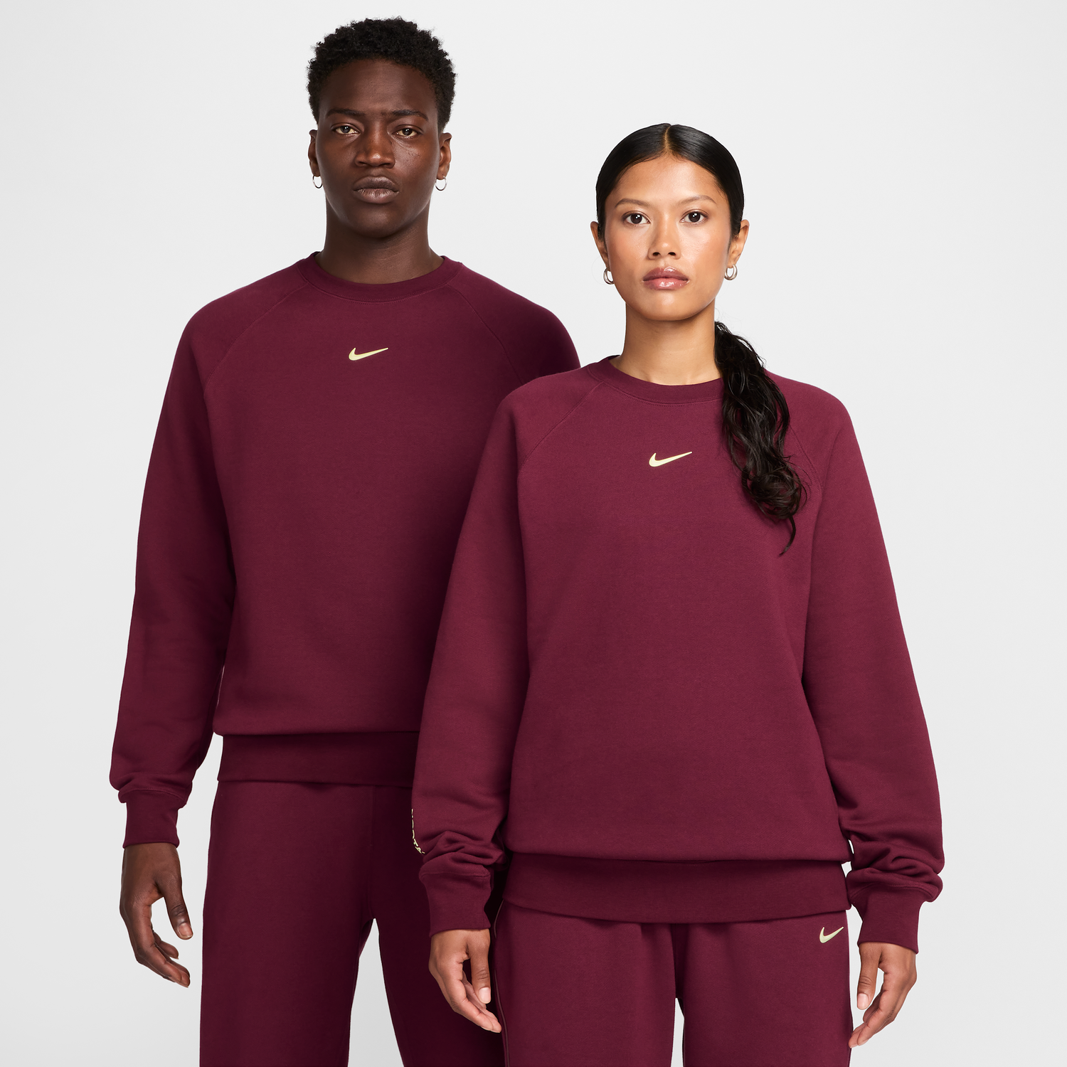 Суитчър Nike NOCTA Fleece Crewneck Sweatshirt Бургунди | FN8160-638, 0