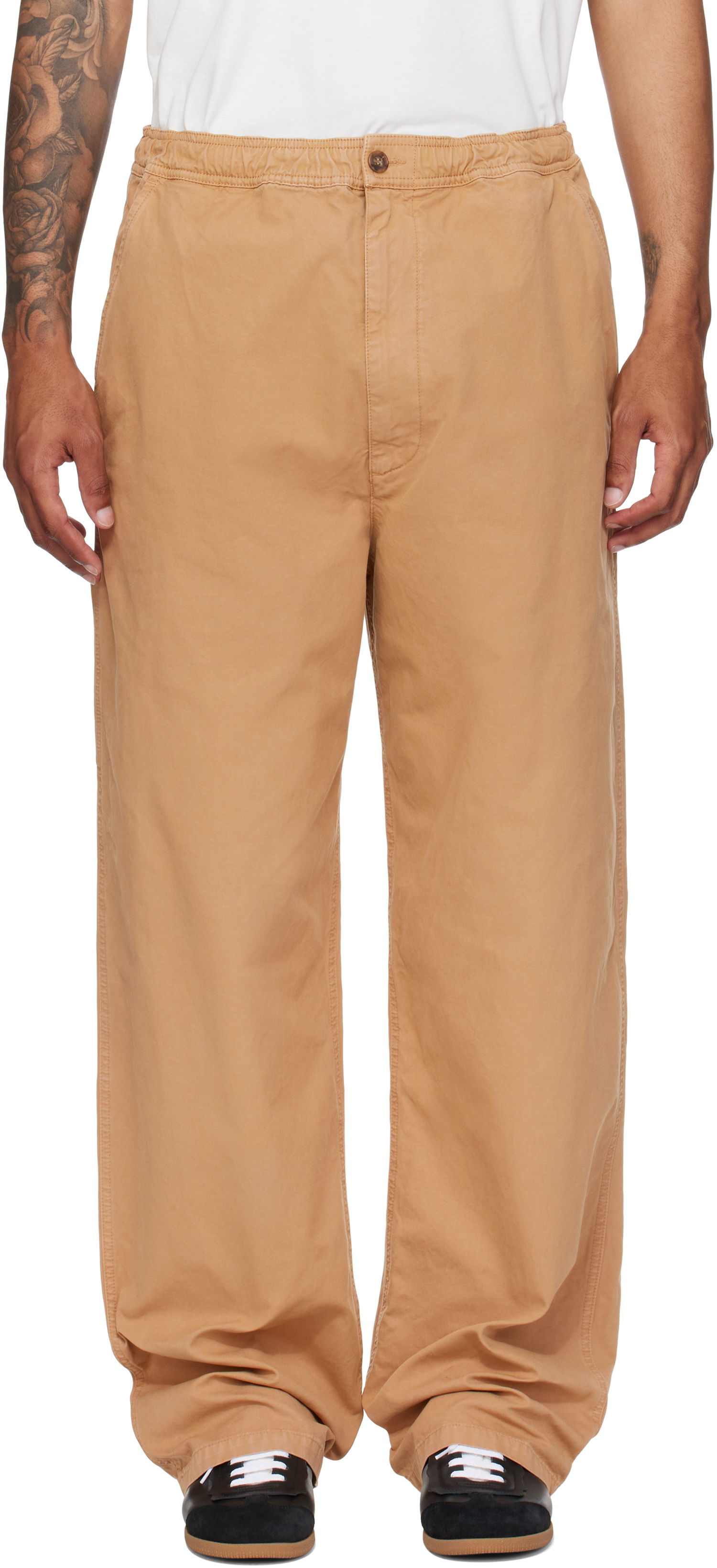 Панталони Maison Margiela MM6 Maison Margiela Canvas Trousers Бежово | SH0KA0048 S78548, 0