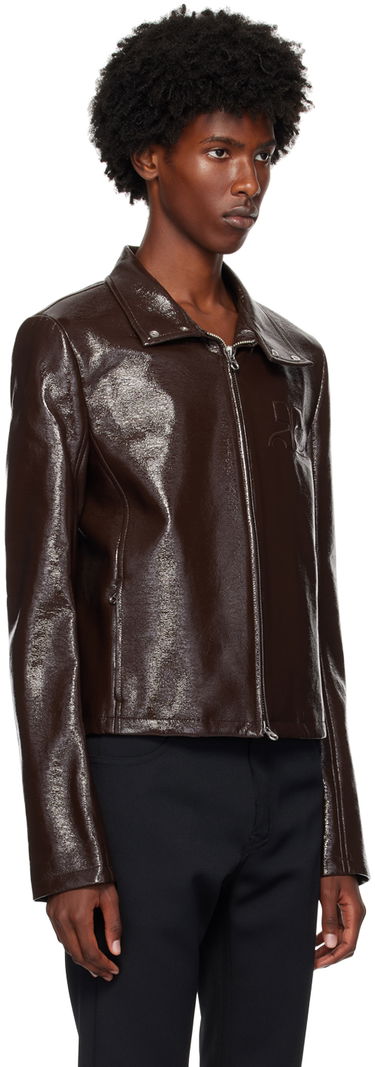 Яке Courrèges Vinyl Biker Jacket Черно | 324CBL195VY0014, 4