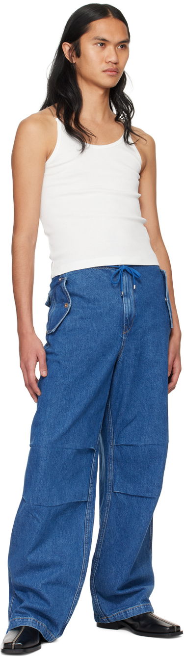Дънки Dion Lee Relaxed Fit Drawstring Jeans Синьо | C2174PS24, 3