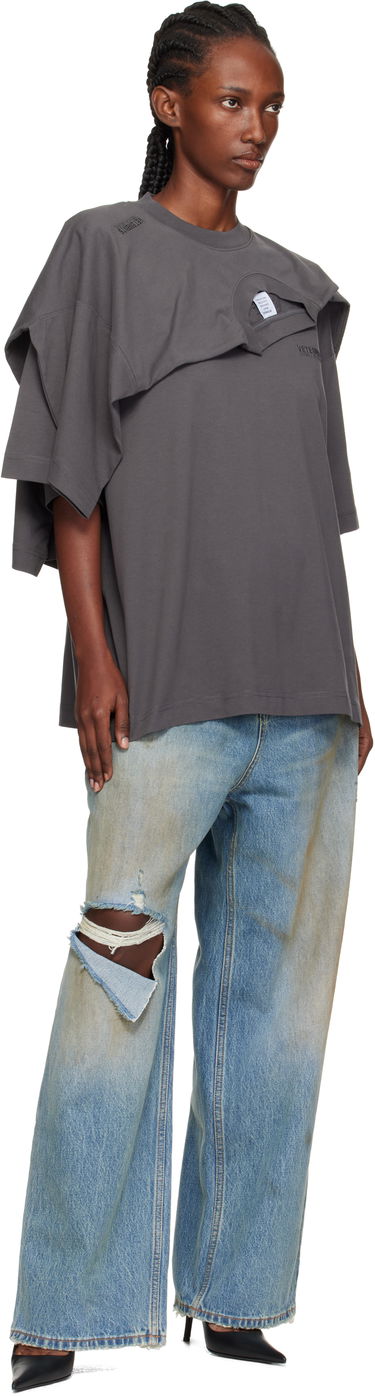 Тениска VETEMENTS VETEMENTS Double Layered T-Shirt Сиво | UH76TR400M, 3