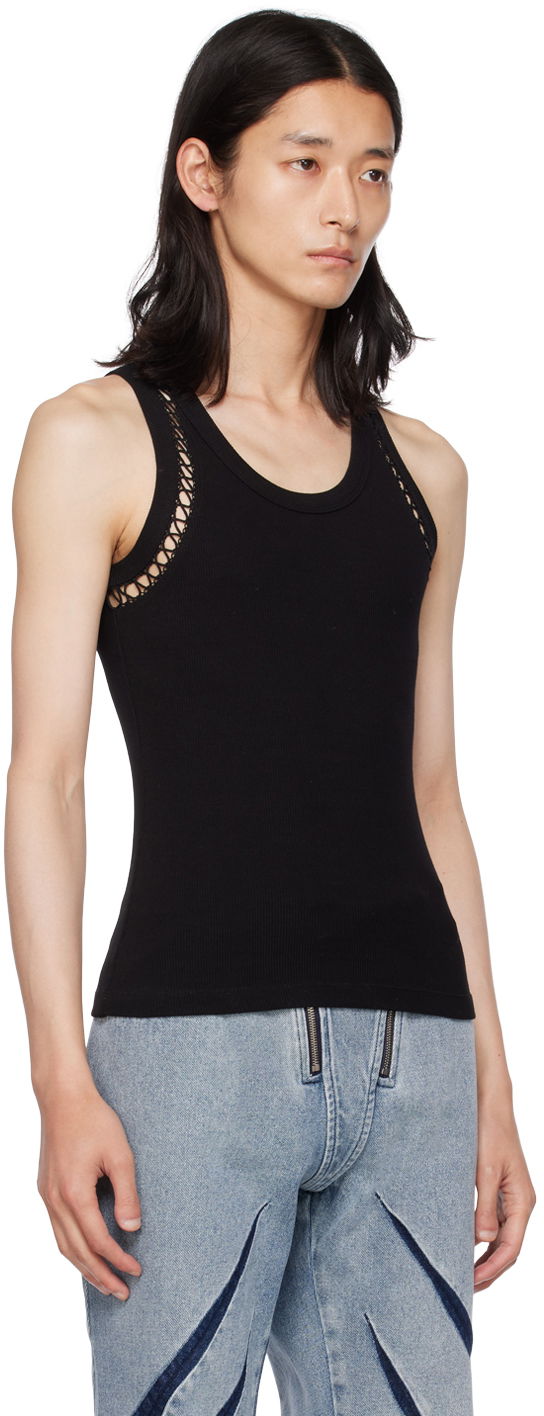 Потник Dion Lee Picot Lace Tank Top Черно | C3148P23, 1