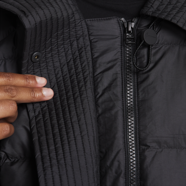Пухо яке Nike Sportswear Swoosh Puffer PrimaLoft® Therma-FIT Oversized Hooded Jacket Черно | FB8729-010, 2