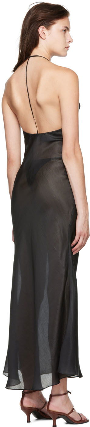 Pокля GUIZIO Guizio Exclusive Halter Neck Maxi Dress Черно | SD 3, 2
