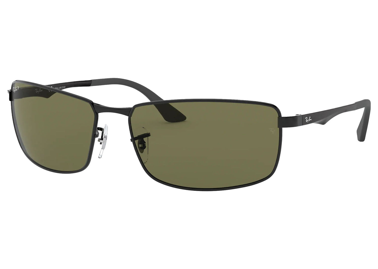Слънчеви очила Ray-Ban Rectangular Metal Frame Polarized Sunglasses Зелено | RB3498, 0