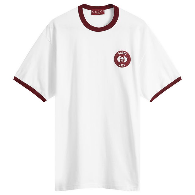 Men's GG Logo Ringer T-Shirt in White, Size Small | END. Clothing