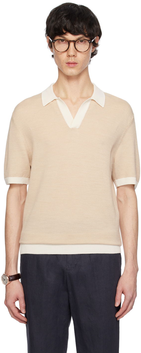 Поло тениска Orlebar Brown Horton Polo Бежово | 278713, 0