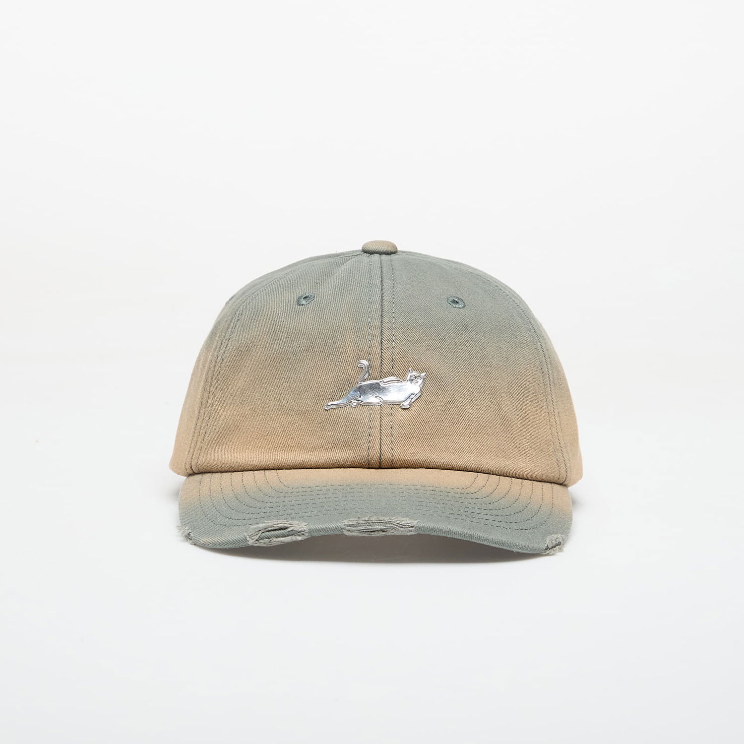 Шапка с козирка RIPNDIP Castanza Dad Hat with Cat Emblem and Distressed Brim Многоцветен | RNDBASICHAT3, 0