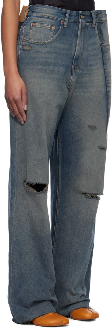 Дънки Maison Margiela MM6 Maison Margiela Distressed Darting Jeans Синьо | S52LA0245 M30017, 1