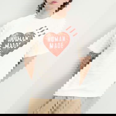 Тениска Human Made Big Heart T-Shirt Size Large Бяло | HM30TE015-WHT, 5