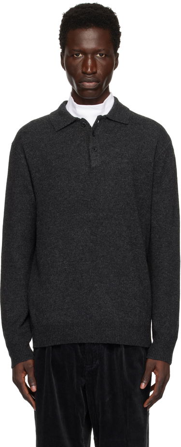 Пуловер BEAMS BEAMS PLUS Knit Polo Сиво | 38120004103, 0