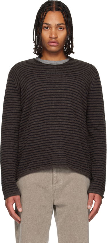 Пуловер OUR LEGACY Striped Rigid Popover Sweater Кафяво | M4253RD, 0