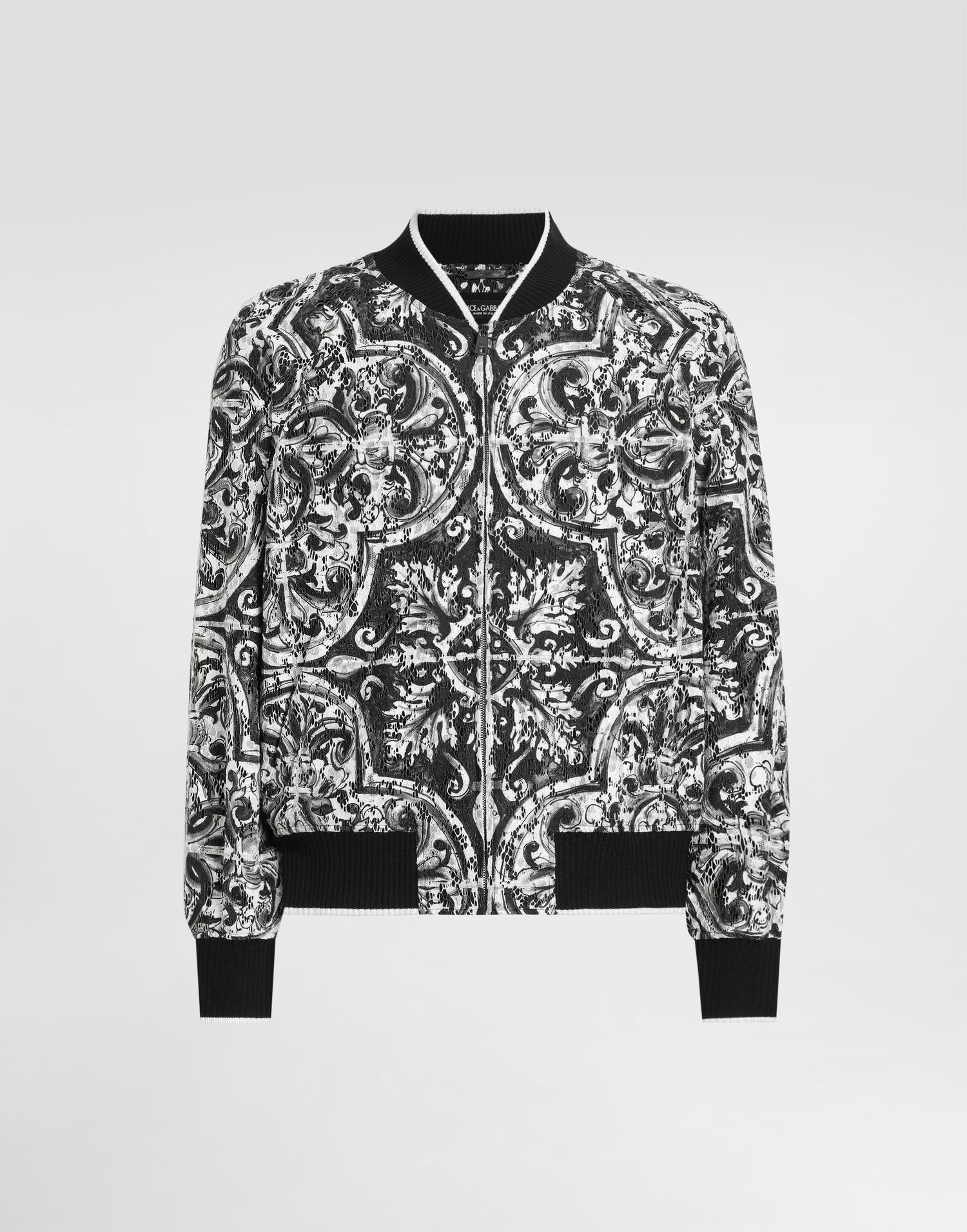 Яке бомбър Dolce & Gabbana Dolce & Gabbana Majolica-Print Cordonetto Lace Bomber Jacket Многоцветен | G9BOSTISMKFHY5DQ, 0