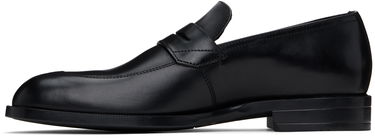 Кецове и обувки BOSS BOSS Leather Penny Loafers Черно | 50541699, 2