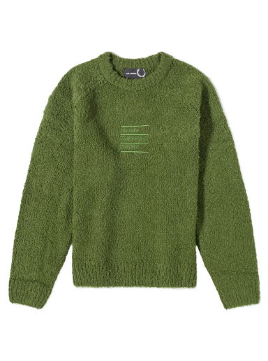 Пуловер Fred Perry Raf Simons x Fluffy Crewneck Зелено | SK6518-M26