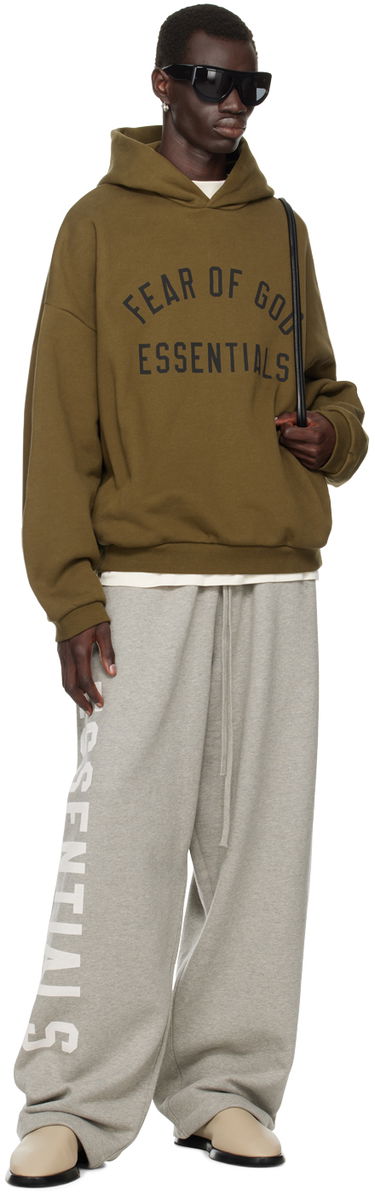 Суитчър Fear of God Essentials Printed Logo Hoodie Зелено | 192BT246254F, 4