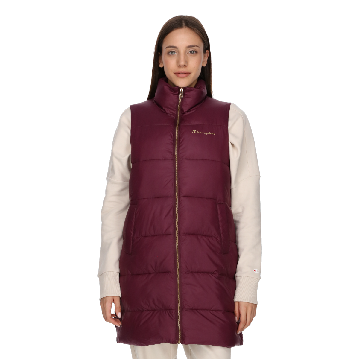 Жилетка Champion AMY Longline Puffer Vest Бургунди | CHA223F504-52, 0