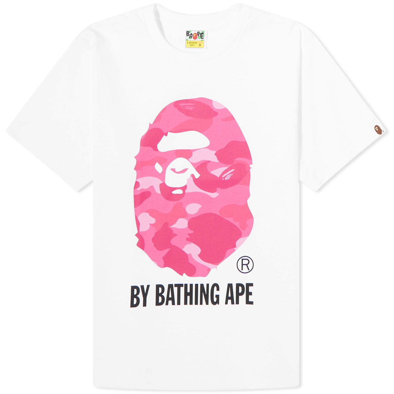 Тениска BAPE Color Camo Ape T-Shirt White Pink Бяло | 001TEJ302008L-WHP, 0